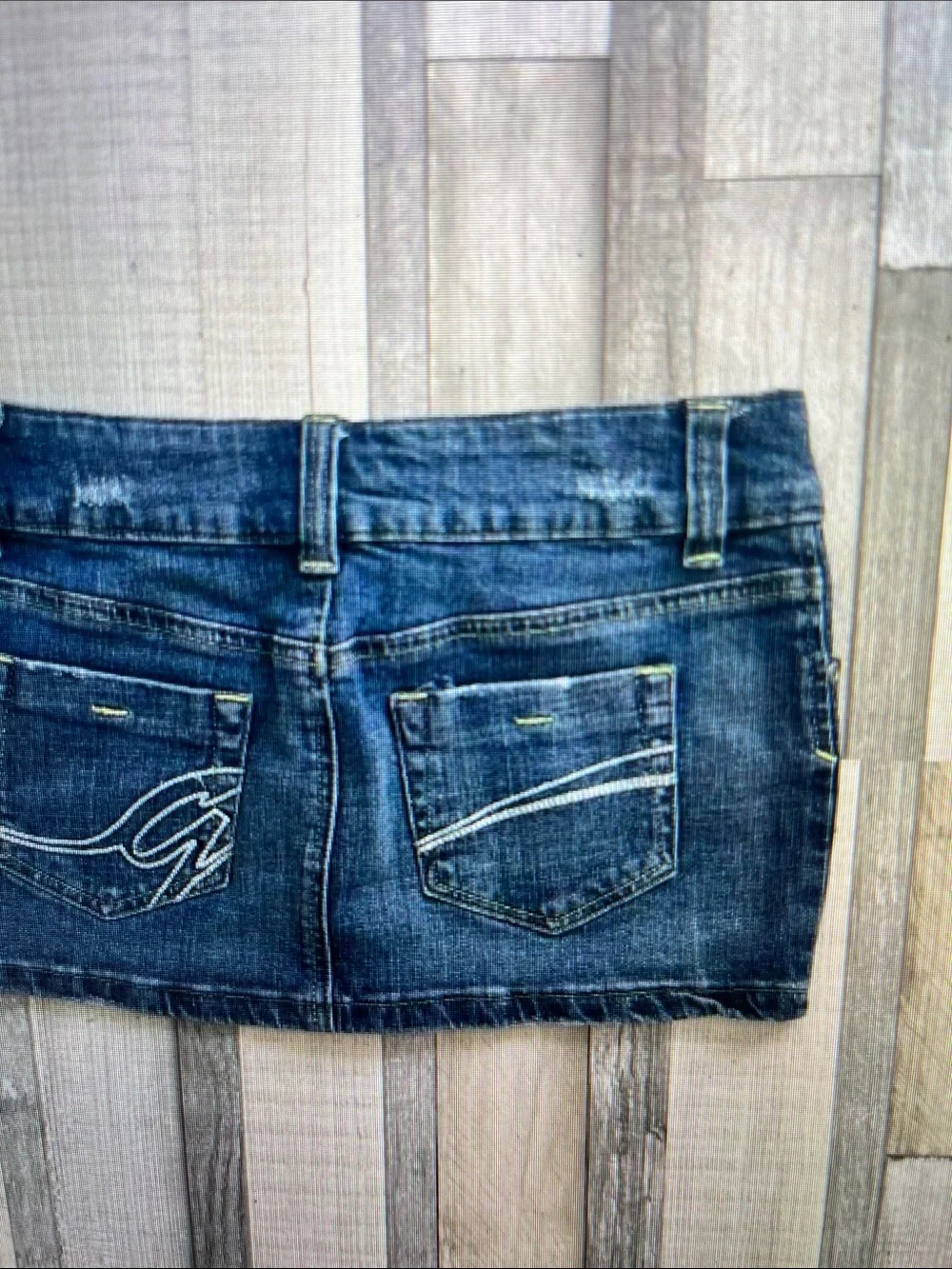 Classic Dark Blue Denim Mini Skirt